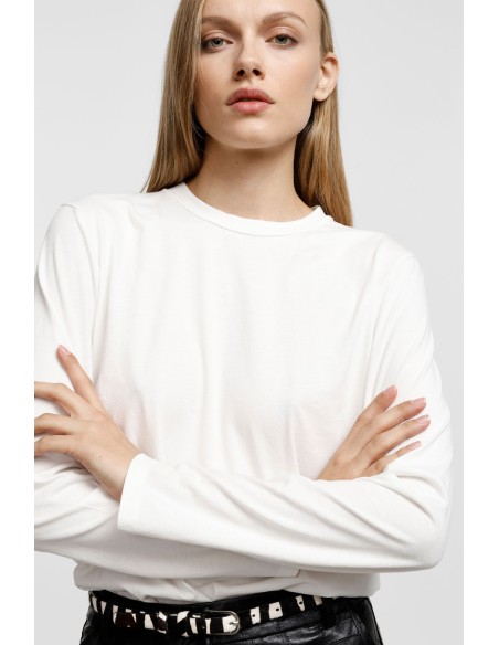 T-Shirt com gola redonda Please