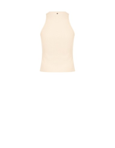 Top Aderente In Misto Cotone A Coste Con Strass Rinascimento - Vest...