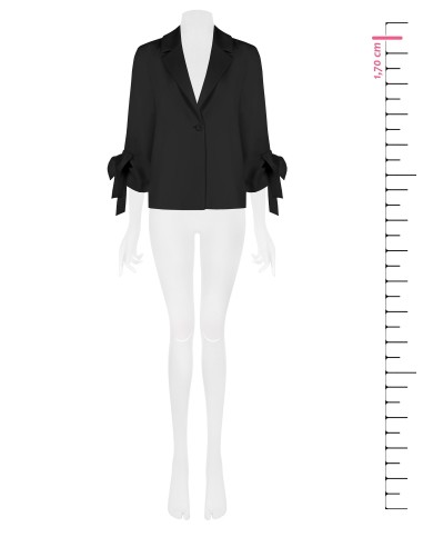 Blazer Amplo com Maxi Laços nas Mangas Rinascimento