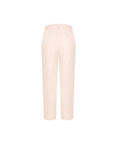 Pantaloni A Sigaretta In Misto Viscosa Con Fiocco In Vita Ed Elasti...