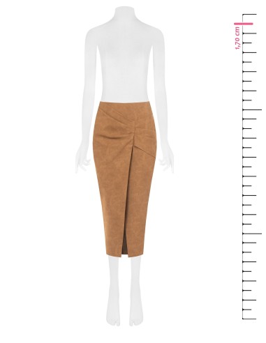 Gonna Tubino Ad Incrocio In Simil Camoscio Sfumato Rinascimento - V...