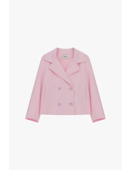 Blazer curto de duplo peito com bolsos frontais Dixie