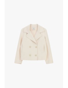 Blazer Curto De Duplo Abotoamento Com Bolsos Frontais Dixie