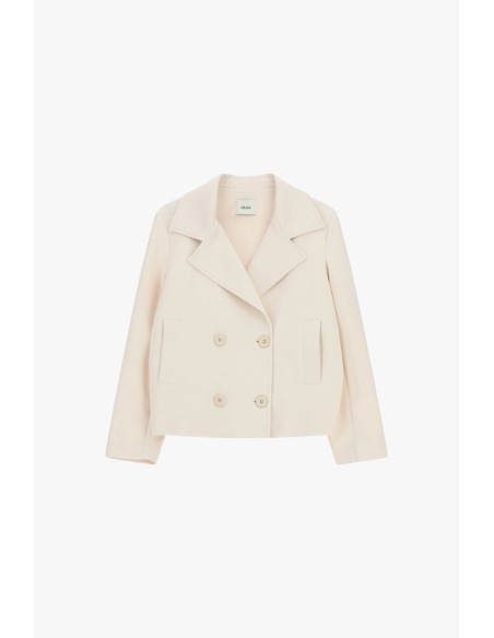 Blazer Curto De Duplo Abotoamento Com Bolsos Frontais Dixie