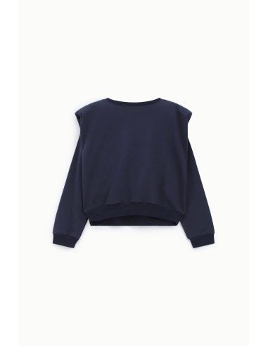 Sweatshirt Gola Redonda Ombros Estruturados Barra Elástica Dixie
