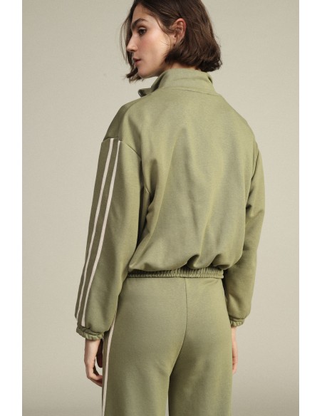Sweat com Fecho Frontal e Cordões Decorativos Dixie