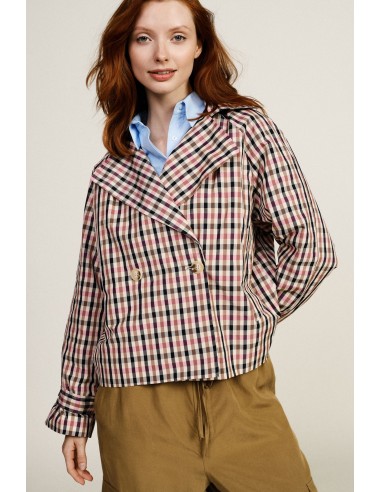 Casaco-Camisa Xadrez Cruzado com Mangas Compridas Dixie
