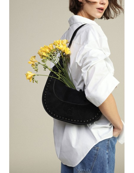 Mala Hobo com Detalhes Metálicos Dixie