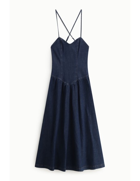 Vestido Longo Com Alças E Decote Em Coração Please