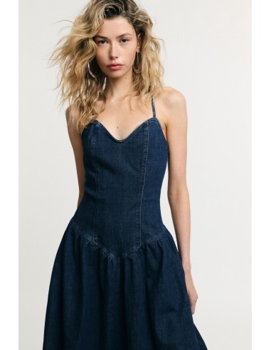 Vestido Longo Com Alças E Decote Em Forma De Coração Please
