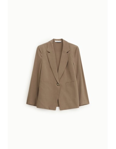 Blazer de corte regular, de um só peito, com bolsos frontais Please
