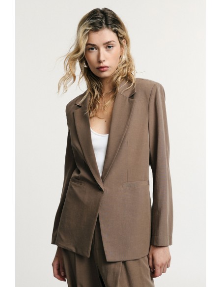 Blazer Regular-Fit de um só peito com bolsos frontais Please