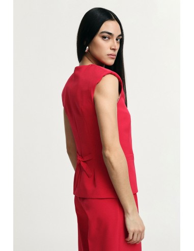 Colete Decote Em V Com Bolsos Embutidos Please