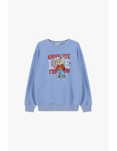Sweatshirt de gola redonda com estampado de ursinho e inscrição Dixie 2