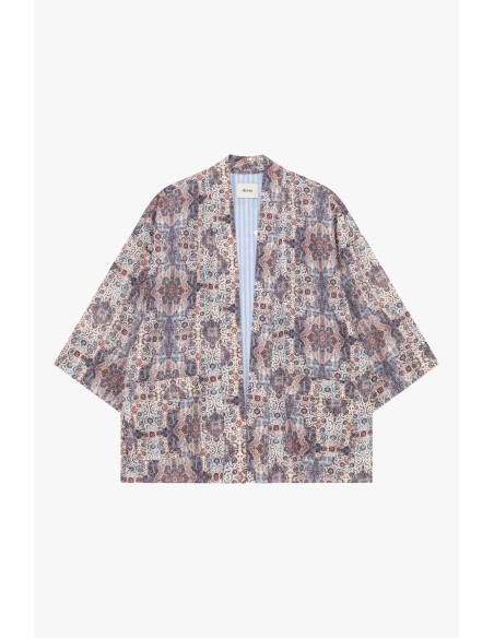 Sobrecamisa com estampa geométrica oversize Dixie