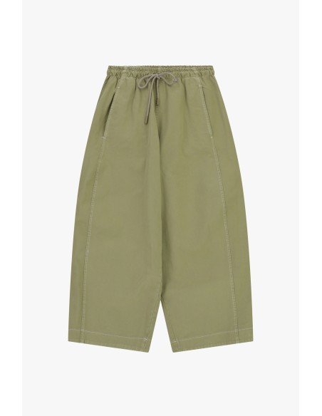 Calças Palazzo Cropped com Cordão Elástico Dixie