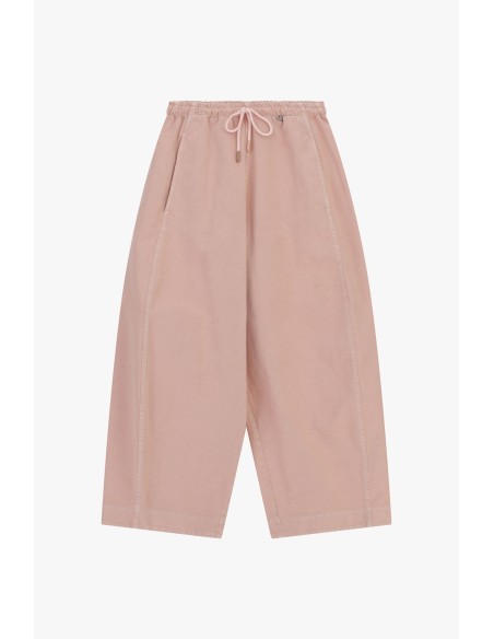 Calças Palazzo Cropped com Cordão Elástico Dixie