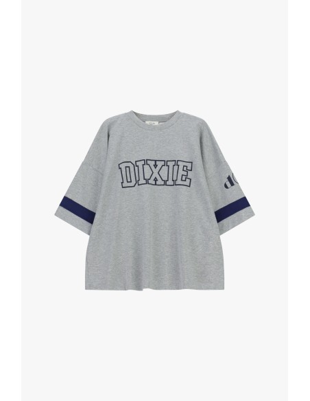 T-shirt ampla com estampado frontal e detalhes em contraste Dixie